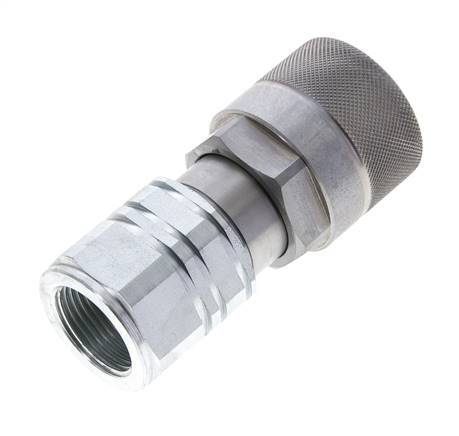 Steel DN 12.8 Flat Face Hydraulic Plug G 3/4 inch Female Threads ISO 16028 D M36 x 2