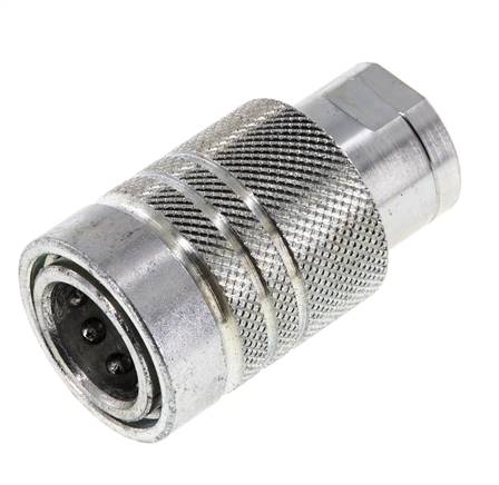 Stahl DN 10 Hydraulikkupplung Muffe G 3/8 Zoll Innengewinde ISO 7241-1 A D 16mm