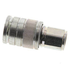 Steel DN 10 Hydraulic Coupling Socket G 3/8 inch Female Threads ISO 7241-1 A D 17.3mm