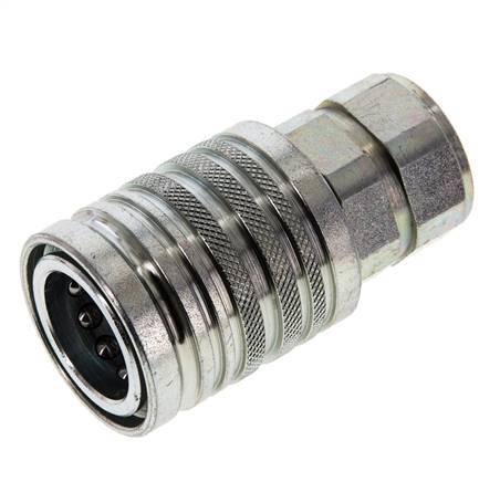 Stahl DN 12,5 Hydraulikkupplung Muffe G 1/2 Zoll Innengewinde ISO 7241-1 A D 20,5mm