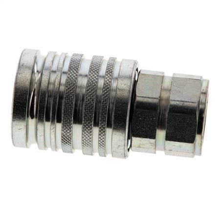 Stahl DN 12,5 Hydraulikkupplung Muffe G 1/2 Zoll Innengewinde ISO 7241-1 A D 20,5mm