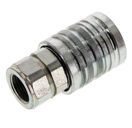 Stahl DN 12,5 Hydraulikkupplung Muffe G 1/2 Zoll Innengewinde ISO 7241-1 A D 20,5mm