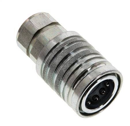 Stahl DN 12,5 Hydraulikkupplung Muffe G 1/2 Zoll Innengewinde ISO 7241-1 A D 20,5mm