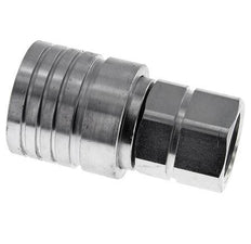 Steel DN 25 Hydraulic Coupling Socket G 1 inch Female Threads ISO 7241-1 A D 34.3mm