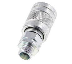 Steel DN 6.3 Hydraulic Coupling Socket 8 mm L Compression Ring ISO 7241-1 A/8434-1 D 12mm