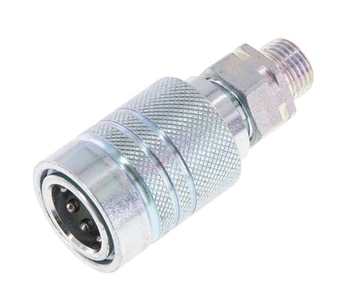 Stahl DN 10 Hydraulikkupplung Muffe 12 mm L Druckring ISO 7241-1 A/8434-1 D 17,3mm