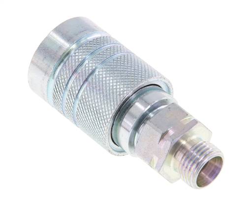 Stahl DN 10 Hydraulikkupplung Muffe 10 mm L Druckring ISO 7241-1 A/8434-1 D 17,3mm