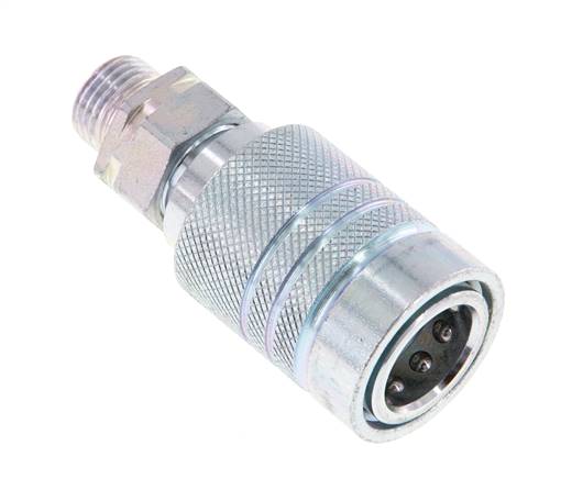 Stahl DN 10 Hydraulikkupplung Muffe 12 mm L Druckring ISO 7241-1 A/8434-1 D 17,3mm