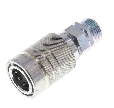 Stahl DN 10 Hydraulikkupplung Muffe 12 mm S Druckring ISO 7241-1 A/8434-1 D 17,3mm
