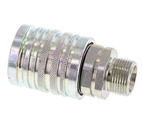 Stahl DN 12,5 Hydraulikkupplung Muffe 14 mm S Kompressionsring ISO 7241-1 A/8434-1 D 20,5 mm