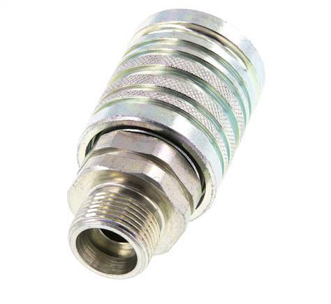 Stahl DN 12,5 Hydraulikkupplung Muffe 14 mm S Kompressionsring ISO 7241-1 A/8434-1 D 20,5 mm