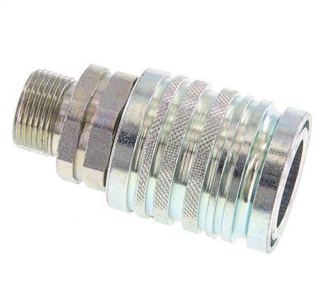 Stahl DN 12,5 Hydraulikkupplung Muffe 14 mm S Kompressionsring ISO 7241-1 A/8434-1 D 20,5 mm