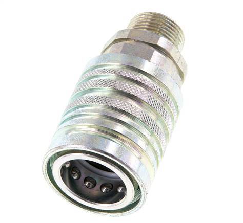 Stahl DN 12,5 Hydraulikkupplung Muffe 14 mm S Kompressionsring ISO 7241-1 A/8434-1 D 20,5 mm