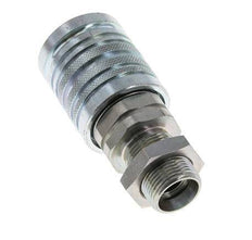 Stahl DN 12,5 Hydraulikkupplung Muffe 15 mm L Druckringschott ISO 7241-1 A/8434-1 D 20,5 mm