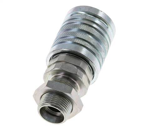 Stahl DN 12,5 Hydraulikkupplung Muffe 15 mm L Druckringschott ISO 7241-1 A/8434-1 D 20,5 mm