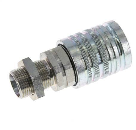 Stahl DN 12,5 Hydraulikkupplung Muffe 15 mm L Druckringschott ISO 7241-1 A/8434-1 D 20,5 mm