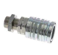 Stahl DN 12,5 Hydraulikkupplung Muffe 15 mm L Druckringschott ISO 7241-1 A/8434-1 D 20,5 mm