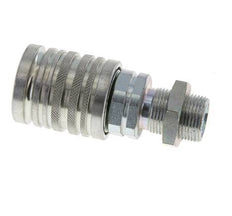 Steel DN 12.5 Hydraulic Coupling Socket 14 mm S Compression Ring Bulkhead ISO 7241-1 A/8434-1 D 20.5mm