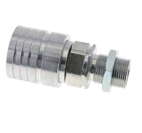 Stahl DN 25 Hydraulikkupplung Muffe 20 mm S Druckringschott ISO 7241-1 A/8434-1 D 34,3mm