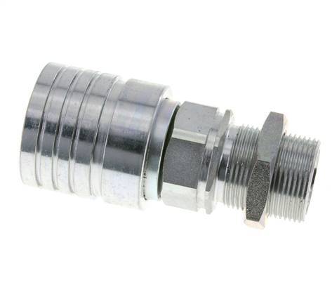 Stahl DN 25 Hydraulikkupplung Muffe 25 mm S Druckringschott ISO 7241-1 A/8434-1 D 34,3mm