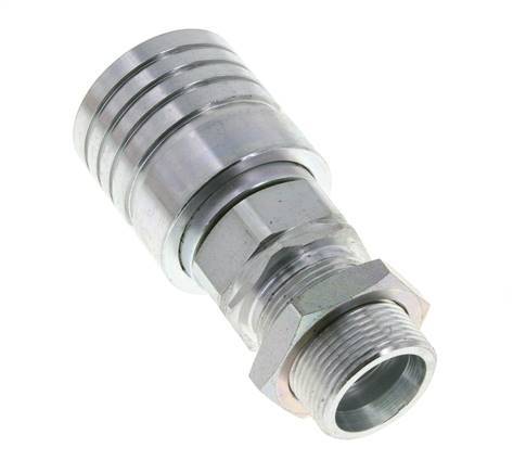 Stahl DN 25 Hydraulikkupplung Muffe 25 mm S Druckringschott ISO 7241-1 A/8434-1 D 34,3mm