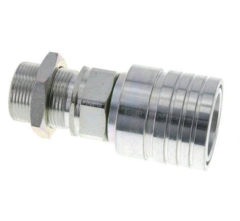 Stahl DN 25 Hydraulikkupplung Muffe 25 mm S Druckringschott ISO 7241-1 A/8434-1 D 34,3mm