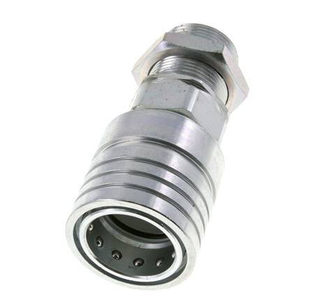 Stahl DN 25 Hydraulikkupplung Muffe 25 mm S Druckringschott ISO 7241-1 A/8434-1 D 34,3mm