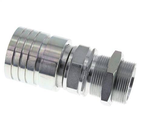 Stahl DN 25 Hydraulikkupplung Muffe 30 mm S Druckringschott ISO 7241-1 A/8434-1 D 34,3mm