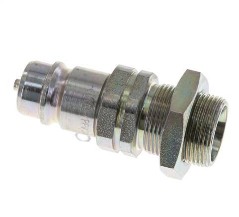 Steel DN 12.5 Hydraulic Coupling Plug 18 mm L Compression Ring Bulkhead ISO 7241-1 A/8434-1 D 20.5mm