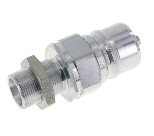 Stahl DN 25 Hydraulikkupplung Stecker 18 mm L Druckring Schott ISO 7241-1 A/8434-1 D 34,3mm