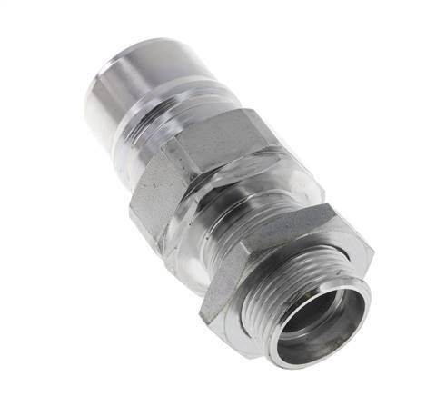 Stahl DN 25 Hydraulikkupplung Stopfen 22 mm L Druckring Schott ISO 7241-1 A/8434-1 D 34,3mm