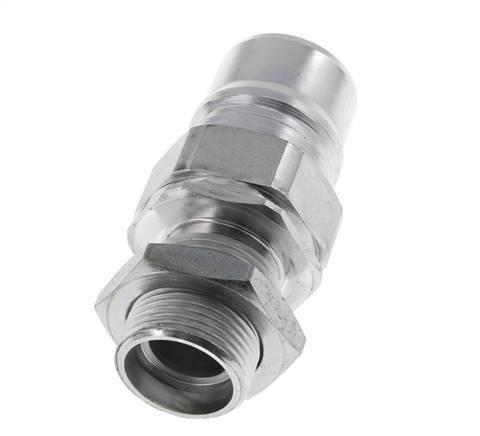 Stahl DN 25 Hydraulikkupplung Stopfen 22 mm L Druckring Schott ISO 7241-1 A/8434-1 D 34,3mm