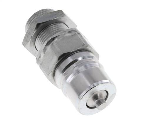 Stahl DN 25 Hydraulikkupplung Stopfen 22 mm L Druckring Schott ISO 7241-1 A/8434-1 D 34,3mm