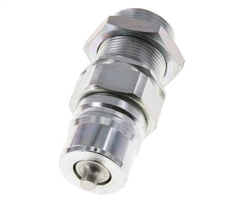 Stahl DN 25 Hydraulikkupplung Stopfen 25 mm S Druckring Schottwand ISO 7241-1 A/8434-1 D 34,3mm
