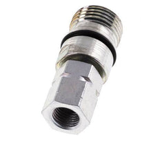 Steel DN 6.3 Hydraulic Coupling Socket G 1/4 inch Female Threads ISO 14541 D M24 x 2