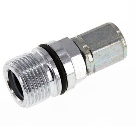 Steel DN 10 Hydraulic Coupling Socket M16x1.5 Female Threads ISO 14541 D M28 x 2