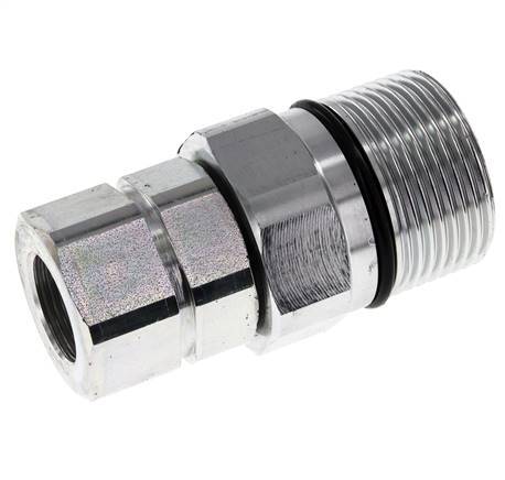 Steel DN 25 Hydraulic Coupling Socket G 3/4 inch Female Threads D M48 x 3