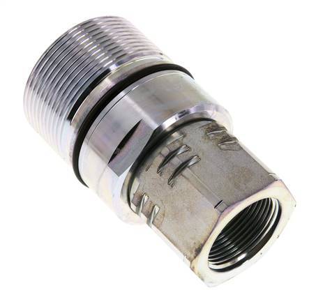 Steel DN 31.5 Hydraulic Coupling Socket G 1 1/4 inch Female Threads D M70 x 3