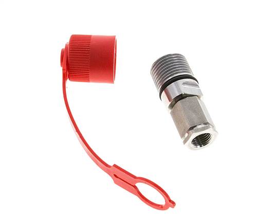 Edelstahl DN 6.3 Hydraulikkupplung Muffe G 1/4 Zoll Innengewinde ISO 14541 D M24 x 2