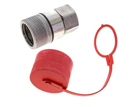 Edelstahl DN 31,5 Hydraulikkupplung Muffe G 1 1/2 Zoll Innengewinde D M70 x 3