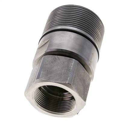 Stainless Steel DN 31.5 Hydraulic Coupling Socket G 1 1/2 inch Female Threads D M70 x 3