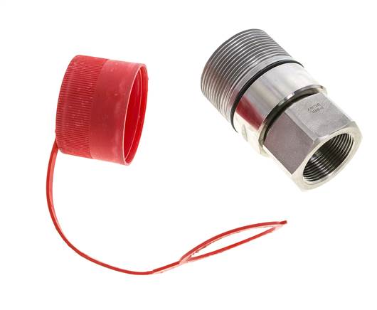 Edelstahl DN 31,5 Hydraulikkupplung Muffe G 1 1/2 Zoll Innengewinde D M70 x 3