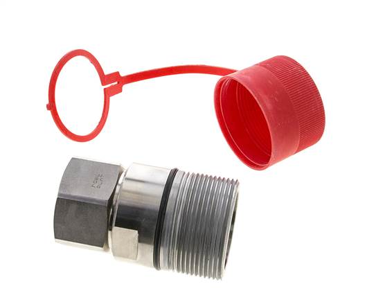 Edelstahl DN 31,5 Hydraulikkupplung Muffe G 1 1/2 Zoll Innengewinde D M70 x 3