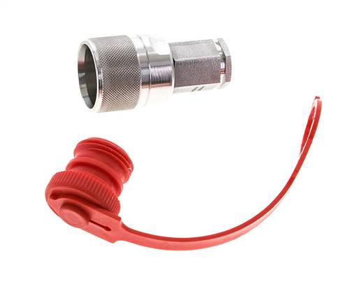 Edelstahl DN 6.3 Hydraulikkupplung Stecker G 1/4 Zoll Innengewinde ISO 14541 D M24 x 2