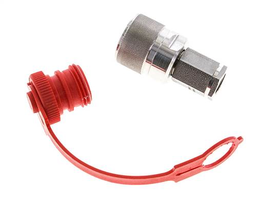 Edelstahl DN 6.3 Hydraulikkupplung Stecker G 1/4 Zoll Innengewinde ISO 14541 D M24 x 2