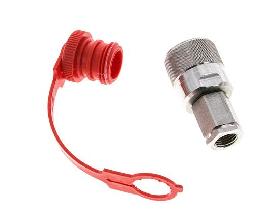 Edelstahl DN 6.3 Hydraulikkupplung Stecker G 1/4 Zoll Innengewinde ISO 14541 D M24 x 2