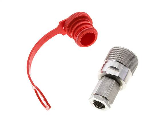 Edelstahl DN 6.3 Hydraulikkupplung Stecker G 1/4 Zoll Innengewinde ISO 14541 D M24 x 2