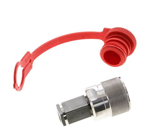 Edelstahl DN 6.3 Hydraulikkupplung Stecker G 1/4 Zoll Innengewinde ISO 14541 D M24 x 2