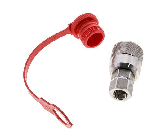 Edelstahl DN 10 Hydraulik-Kupplungsstecker G 3/8 Zoll Innengewinde ISO 14541 D M28 x 2