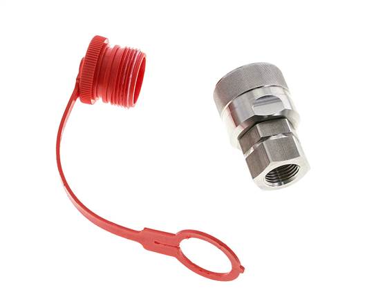 Edelstahl DN 12,5 Hydraulikkupplung Stecker G 1/2 Zoll Innengewinde ISO 14541 D M36 x 2